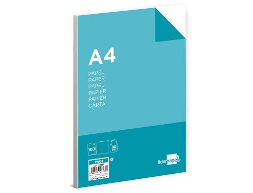 Papel liderpapel din a4 80 gr embalagem de 100 folhas , Liderpapel , 28231 , 8423473282315